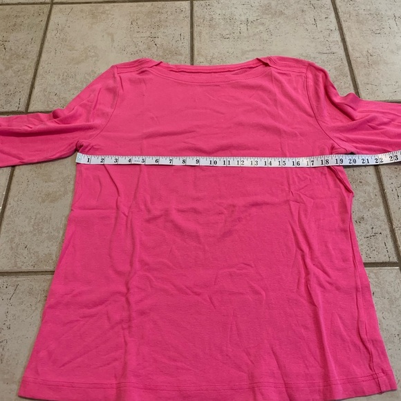 💜 NorthCrest Essential Tee Pink 3/4 Sleeve Top Size Large - Picture 3 of 5